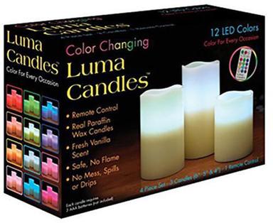 Modern Solid Form Semi Refined Luma Led Real Wax Candles With Fragrance Density: 0.9 Gram Per Millilitre (G/Ml)