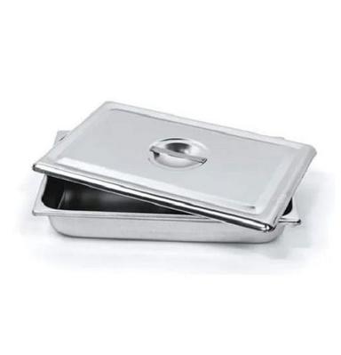 Stainless Steel Rectangular Instrument Hospital Tray With Cover
