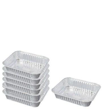 Rectangular Food Storage Disposable Aluminium Containers Takeaway Fast Food Packaging