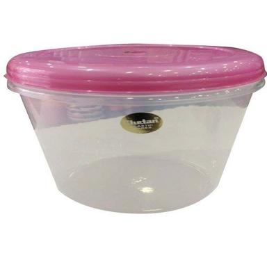 Good Quality Durable And Strong Transparent Kitchen Plastic Roundfood Containers Capacity: 5