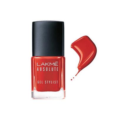 Long Lasting High Gloss Finish Gel Stylist Lakme Absolute Nail Color Alcohol Content (%): 0%