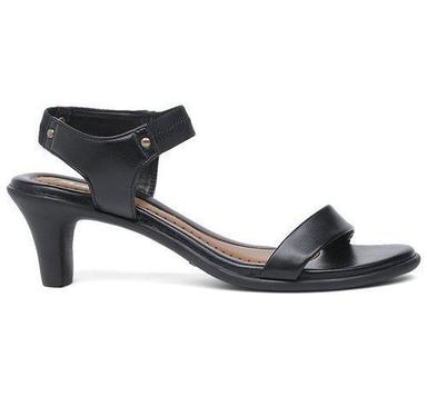 Tpr Medium Heels Fancy Stylish Women'S Black Ladies Sandal