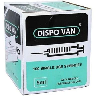5 Ml, Transparent Plastic 100 Single Use Syringes With Needle