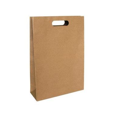 Brown Square Bottom Simple To Store And Carry Lightweight Portable D Cut Paper Bags