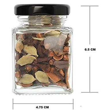 Reasonable Rates Transparent Square Shape Glass Jars 100ml for Food Storage