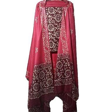 New Stylish And Attractive Trendy Women'S Cotton Silk Batik Print Unstitched Salwar Suit Bust Size: 41 Inch (In)