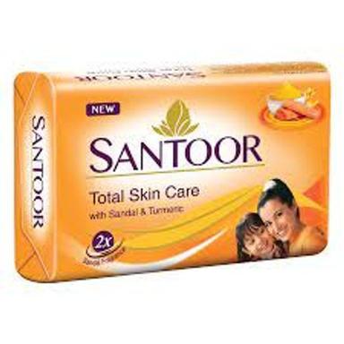 Santoor Total Skin Care Sandal Turmeric Soap, Removes Blemishes Smoothens Skin, 100 G
