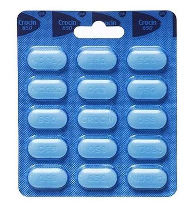 Pain Relived Crocin 650-15 Tablets General Medicines