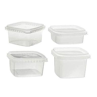 Lightweight Rectangular Heat Resistant Transparent Solid Plastic Food Containers Capacity: 500Gm- 2 Kg Kg/Day