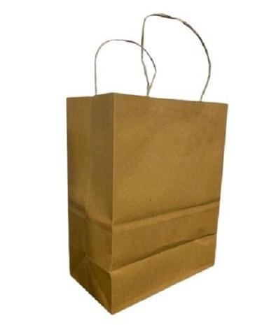 Brown Single Compartment Eco Friendly Plain Disposable Kraft Paper Carry Bag