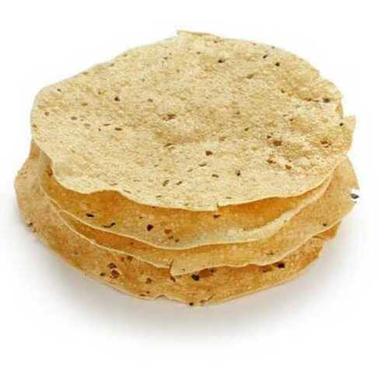 Gold Yellow Moong Dal Papad, 6 Inches Size And Six Month Shelf Life