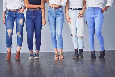 Casual Wear Designer Blue Denim Jeans For Ladies