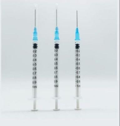 Plastic White 1ml Syringe With 23g Needle