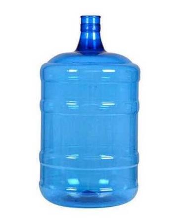 Blue 20 Liter Crack Resistant Biodegrable Transparent Round Mineral Water Jar