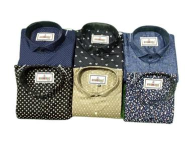 Casual Wear Regular Fit Full Sleeve Breathable Cotton Mens Printed Shirts Collar Style: Classic