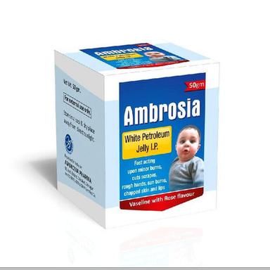 Ambrosia Rose Flavor White Petroleum Jelly For Minor Burn, Cut And Chapped Skin, 50 Gm Length: 10  Meter (M)