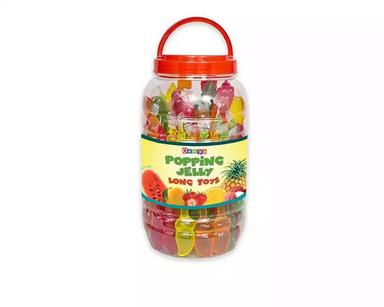 Damya Mouth Watering Sweet Eggless Popping Jelly Long Toys, Available In 50 Piece Jar