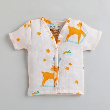 Glitter New Born Baby Printed And Breathable 100% Organic Cotton Knit Summer Wear Jhabla