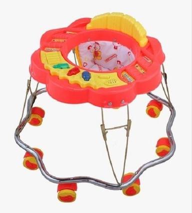 Multicolor Plastic And Metal Chromium Baby Walkers