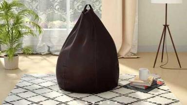 Brown Leather Portable Bean Bag Used In Home And Hotels
