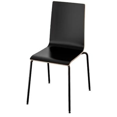 Mild Steel And Pvc High Back Black Dining Chair, 80 Kg Load Capacity