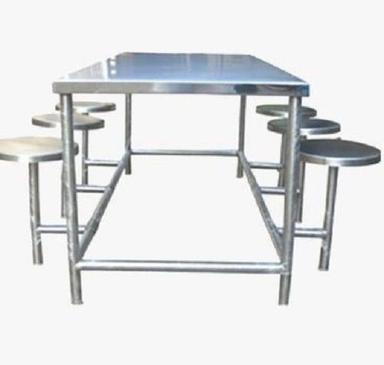 Strong And Durable Rust Proof Stainless Steel Six Seater Dining Table Set 