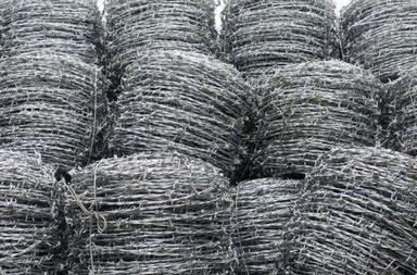 Silver 13 Gauge GI Barbed Fencing Wire