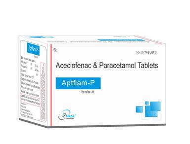 Aptflam-P Aceclofenac And Paracetamol Nsaid Pain Reliever Tablet, 10X10 Alu Alu Application: Industrial