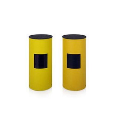 Eco Friendly Durable Yellow And Black Kraft Paper Tube
