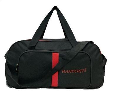 Easy to Carry Single Compartments Plain Nylon Fabric Duffle Bag with Flexiloop Handle