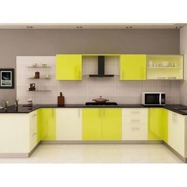 Easy To Clean Hygienic Glossy Finish U Shape Modern Modular Kitchen for Residential