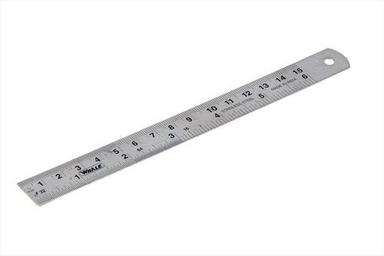 Gray 15 Inch Size Strong And Light Weight Stainless Steel Scale To Measure Length