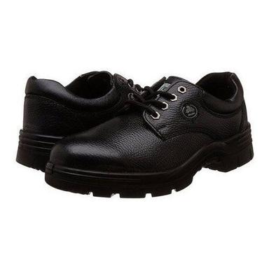 Low Ankle Lightweight Black Leather Mens Safety Shoes For Industrial Use