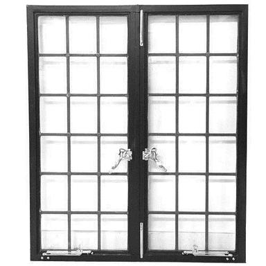 Water Resistant Glass Double Door Windows with Color Coated Mild Steel Frame