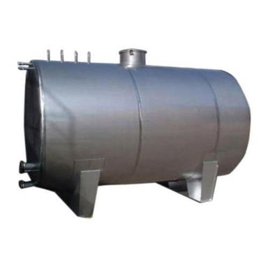 Silver Industrial Grade Mild Steel Cylindrical Horizontal Water Storage Tanks