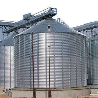Rust Proof Galvanized High Strength Cylindrical Stainless Steel Flat Bottom Silo Application: For Industrial