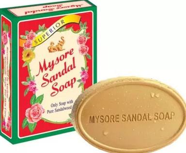 Silver 100 Grams Weigh 4 Inches Size Oval Non Transparent Mysore Sandal Bath Soap 