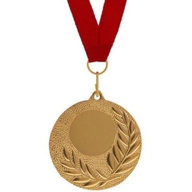 Easy To Carry Round Shape Golden Brass Sports Medal Grade: Aaa