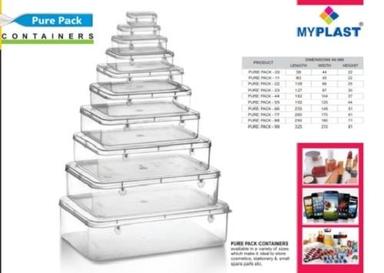 Durable Eco Friendly Fine Finished Transparent Plastic Packing Container