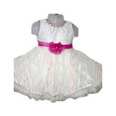 Party Wear Round Neck Sleeveless Printed Net Satin Designer Baby Frock Mixing
