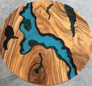 Epoxy Resin Wooden Table Top With 1-2 Inch Board Thickness