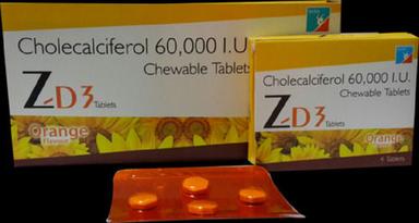 Cholecalciferol 60000 Iu Chewable Tablets (Orange Flavor), 1X4 Blister Injection