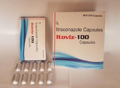 Blue Itoviz-100 Itraconazole 100 Mg Antifungal Capsule, 10X1X10 Alu Alu