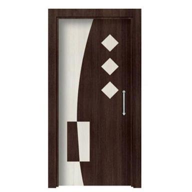 Brown Rectangular Polished Hinged Open Style Fancy Solid Wooden Laminated Door