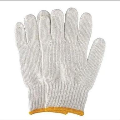 8x6 inch 35 g White Cotton Knitted Winter Wear Gloves