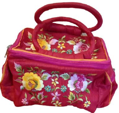 Easy To Carry Sturdy Construction Floral Printed Cotton Dual Handled Bag