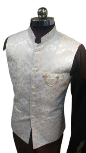 White Mens Designer Waistcoats