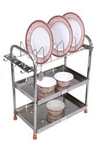 Wall Mounted Stainless Steel Kitchen Rack Application: For Storing Utensils