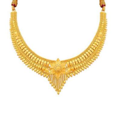 Glossy Lamination 100% Pure Guaranteed Traditional Gold Necklace For Ladies Wedding Wear