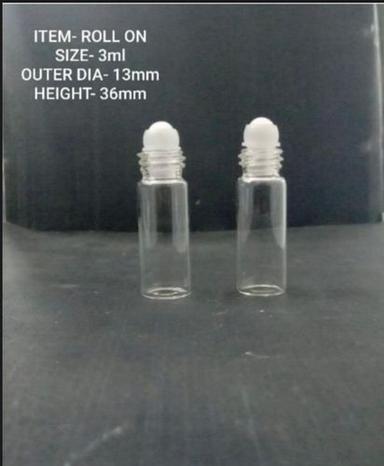 Plastic 3 To 5 Ml Empty Roll On Clear Glass Bottles For Perfume And Medicine